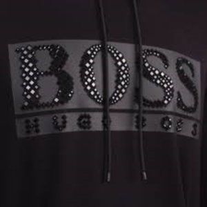 BOSS Mens Black Athleisure Soody Diamond 1 Hoody